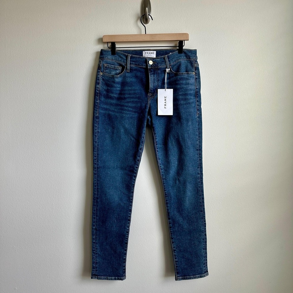 Frame Denim Women’s Boyfriend Jeans - Dark Blue Wash